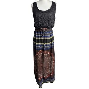 black maxi occasion dress Petal and Pup Women's Annalise Tiered Maxi Dress